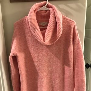 Pink cowl neck sweater
